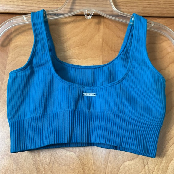 Blue Ribbed Tank Top - Picture 2 of 2